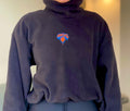 Knicks Dripping Basketball Mock Neck Fleece